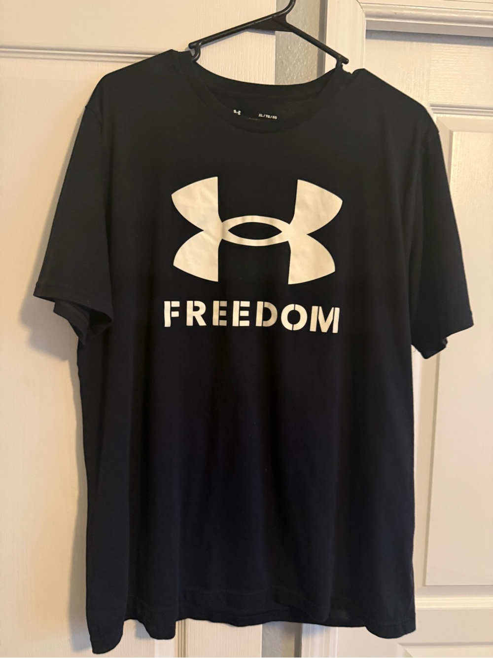 Under Armour Black Short-Sleeve Tee with White Logo